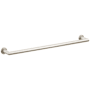 Emtek Modern Tubular 24" Towel Bar with Step Disc Rosette Satin Nickel
