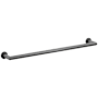 Emtek Modern Tubular 24" Towel Bar with Step Disc Rosette Flat Black