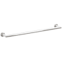 Emtek Modern Tubular 24" Towel Bar with Step Disc Rosette Polished Chrome