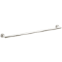 Emtek Modern Tubular 30" Towel Bar with Small Regular Rosette Polished Nickel