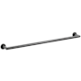 Emtek Modern Tubular 30" Towel Bar with Small Regular Rosette Flat Black
