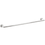 Emtek Modern Tubular 30" Towel Bar with Small Regular Rosette Polished Chrome