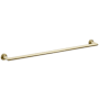 Emtek Modern Tubular 30" Towel Bar with Small Regular Rosette Satin Brass