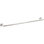 Emtek Modern Tubular 30" Towel Bar with Small Square Rosette Polished Nickel