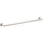 Emtek Modern Tubular 30" Towel Bar with Small Square Rosette Satin Nickel