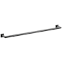 Emtek Modern Tubular 30" Towel Bar with Small Square Rosette Flat Black