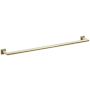 Emtek Modern Tubular 30" Towel Bar with Small Square Rosette Satin Brass