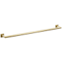 Emtek Modern Tubular 30" Towel Bar with Small Square Rosette French Antique