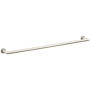 Emtek Modern Tubular 30" Towel Bar with Step Disc Rosette Satin Nickel