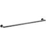 Emtek Modern Tubular 30" Towel Bar with Step Disc Rosette Flat Black