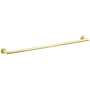 Emtek Modern Tubular 30" Towel Bar with Step Disc Rosette Unlacquered Brass