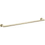 Emtek Modern Tubular 30" Towel Bar with Step Disc Rosette Satin Brass