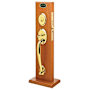 Emtek Salem Dummy Classic Brass Mortise Handleset Lifetime Polished Brass