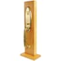 Emtek Oval Ribbon & Reed Dummy Designer Brass Mortise Handleset Lifetime Polished Brass