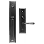 Emtek Melrose Single Cylinder Keyed Entry Mortise Handleset from the American Classic Collection Flat Black