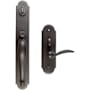 Emtek Topeka Single Cylinder Keyed Entry Sandcast Bronze Mortise Handleset Medium Bronze