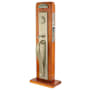 Emtek Sandcast Rectangular Mortise Single Cylinder Keyed Entry Handleset from the Sandcast Bronze Collection Tumbled White Bronze