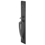 Emtek Hera Single Cylinder Keyed Entry Brass Modern Mortise Handleset Flat Black