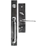 Emtek Lugano Single Cylinder Keyed Entry Brass Mortise Handleset Polished Chrome