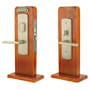 Emtek Hailey Mortise Keyed Entry Set Tumbled White Bronze