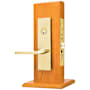 Emtek Mormont Single Cylinder Keyed Entry Brass Modern Mortise Lockset Satin Brass