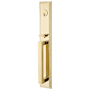 Emtek Melrose Dummy Handleset from the Brass Modern Collection Lifetime Polished Brass