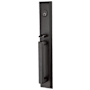Emtek Melrose Dummy Handleset from the Brass Modern Collection Flat Black