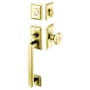 Emtek Hamden Full Dummy Handleset from the American Classic Collection Lifetime Polished Brass