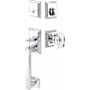 Emtek Hamden Full Dummy Handleset from the American Classic Collection Polished Chrome