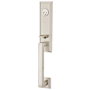 Emtek Wilshire Single Cylinder Keyed Entry Handleset from the Classic Brass Collection Satin Nickel