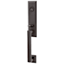 Emtek Wilshire Single Cylinder Keyed Entry Handleset from the Classic Brass Collection Flat Black