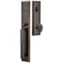 Emtek Melrose Full Plate Single Cylinder Keyed Entry Handleset with Egg Interior Knob Oil Rubbed Bronze