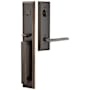 Emtek Melrose Right Handed Full Plate Single Cylinder Keyed Entry Handleset with Helios Interior Lever Oil Rubbed Bronze