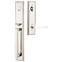 Emtek Melrose Right Handed Full Plate Single Cylinder Keyed Entry Handleset with Helios Interior Lever Polished Nickel