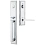 Emtek Melrose Right Handed Full Plate Single Cylinder Keyed Entry Handleset with Helios Interior Lever Polished Chrome