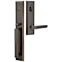 Emtek Melrose Right Handed Full Plate Single Cylinder Keyed Entry Handleset with Milano Interior Lever Oil Rubbed Bronze