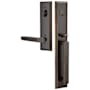 Emtek Melrose Right Handed Full Plate Single Cylinder Keyed Entry Handleset with Milano Interior Lever Oil Rubbed Bronze