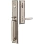 Emtek Melrose Right Handed Full Plate Single Cylinder Keyed Entry Handleset with Milano Interior Lever Pewter