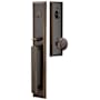 Emtek Melrose Full Plate Single Cylinder Keyed Entry Handleset with Norwich Interior Knob Oil Rubbed Bronze