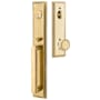 Emtek Melrose Full Plate Single Cylinder Keyed Entry Handleset with Norwich Interior Knob French Antique
