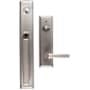 Emtek Melrose Single Cylinder Keyed Entry Handleset from the Brass Modern Collection Pewter
