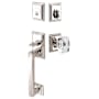 Emtek Hamden Single Cylinder Keyed Entry Handle Set from the American Classic Series Polished Nickel