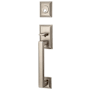 Emtek Hamden Single Cylinder Keyed Entry Handle Set from the American Classic Series Satin Nickel