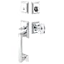 Emtek Hamden Single Cylinder Keyed Entry Handle Set from the American Classic Series Polished Chrome