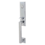 Emtek Wilshire Double Cylinder Keyed Entry Classic Brass Handleset Polished Chrome