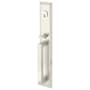 Emtek Melrose Double Cylinder Keyed Entry Brass Modern Handleset Satin Nickel