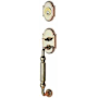 Emtek Knoxville Single Cylinder Keyed Entry Designer Brass Handleset Lifetime Polished Brass