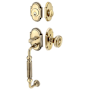 Emtek Knoxville Single Cylinder Keyed Entry Designer Brass Handleset French Antique