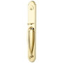 Emtek Wilmington Full Plate Single Cylinder Keyed Entry Door Handleset Polished Brass