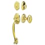 Emtek Saratoga Single Cylinder Keyed Entry Classic Brass Handleset Lifetime Polished Brass